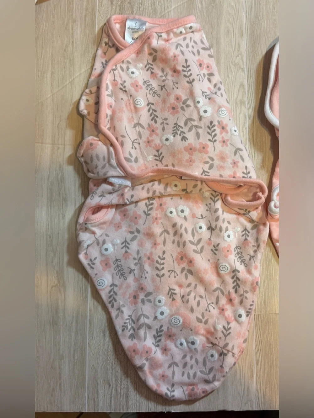 The Peanutshell Set of 3 Baby Swaddle Soft Pink Theme S/M 0-3M